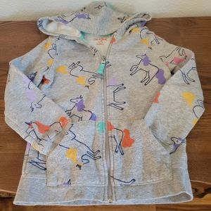 Cat and Jack unicorn zip Sweat shirt